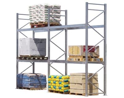 Galvanised pallet racking