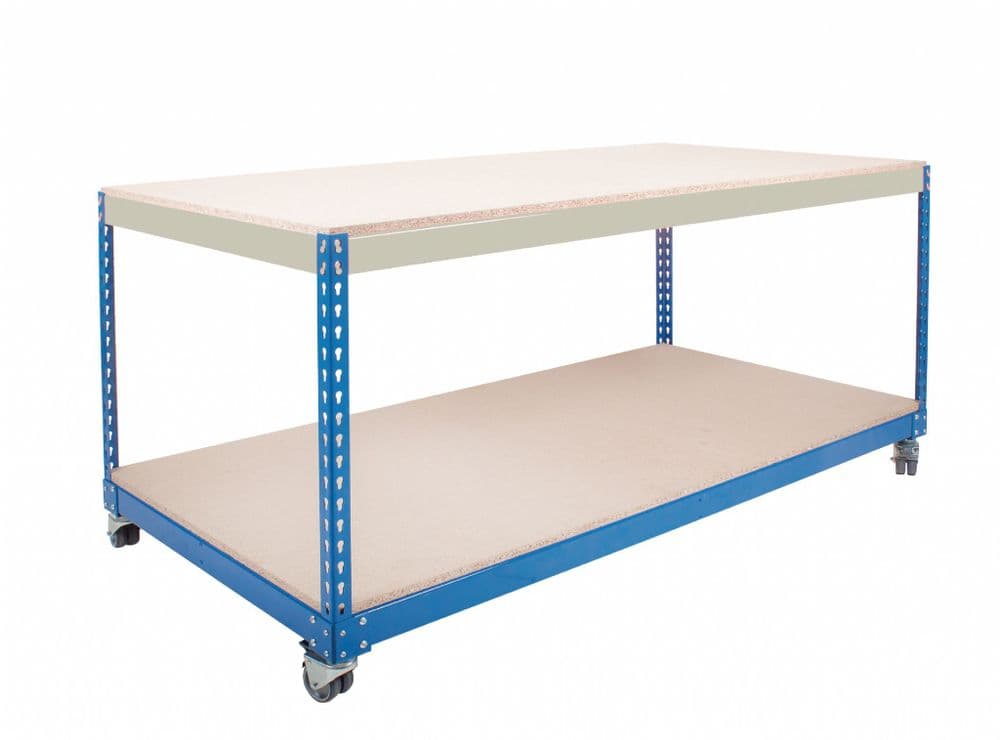Heavy Duty Mobile Workbench - Blue & Grey