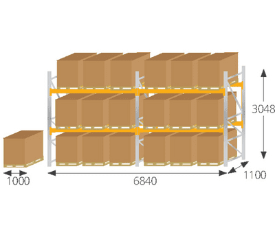 Pallet Racking starter kit - Holds 18 UK pallets