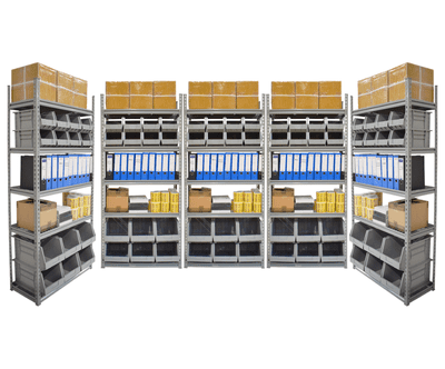 Reduced to clear - Multipurpose value shelving 2019 H x 1200 W x 400 D