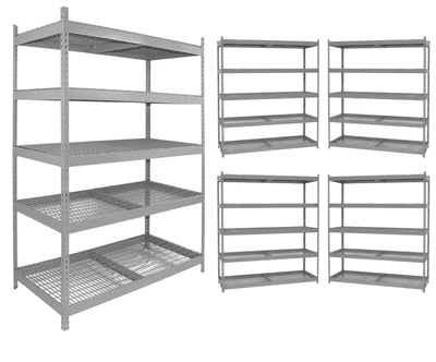 Reduced to clear - Multipurpose value shelving 2019 H x 1200 W x 600 D