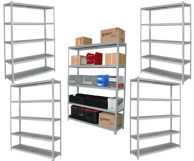 Reduced to clear - Multipurpose value shelving 2019 H x 1500 W x 400 D