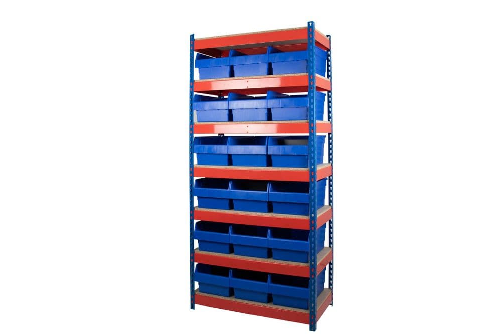 Rivet Racking Bays with Bins 420mm Bins