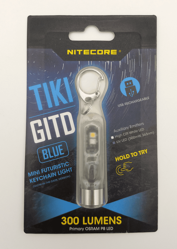 Nitecore Tiki GITD USB 300LM Torch – 12g