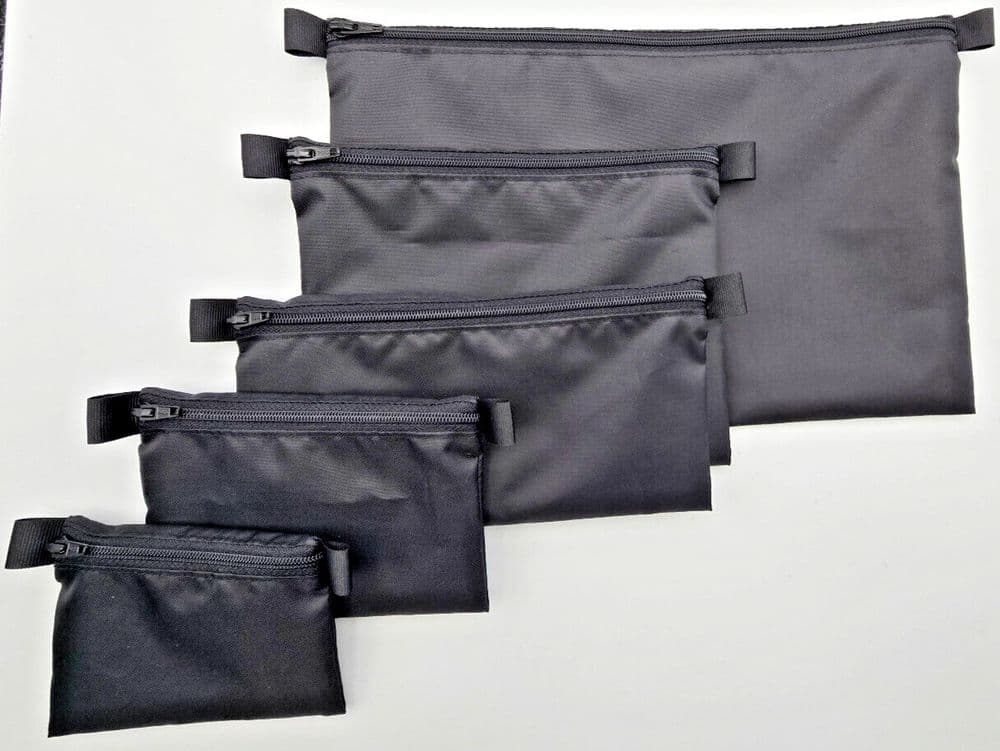 Recycled Polyester Zip Pouches – 5 sizes – 6g+