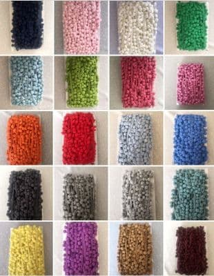 10mm Pom Pom Trimming Bobble Braid ~Various Colours~ Per meter~ Premium Quality