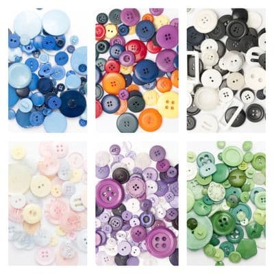 1KG BULK BAG Assorted Mixed Buttons~Arts Crafts Card Making Scrapbooking Sewing