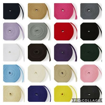 25 Meter Roll of Cotton Bias Binding Rolls 1 Inch/25mm Wide~ Various Colours