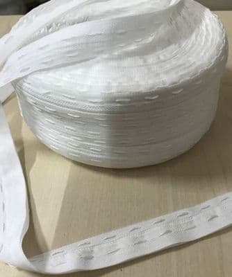 25mm (1 inch) White Flange Lining Curtain Tape~Various lengths~