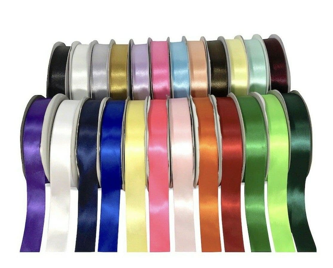 3mm 6mm 10mm 15mm 25mm 38mm Double Faced Satin Ribbon by Super Ribbon ...