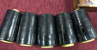 5 x Black Overlocking Sewing Machine Polyester Thread ~5000 Yard Cones x 5 ~