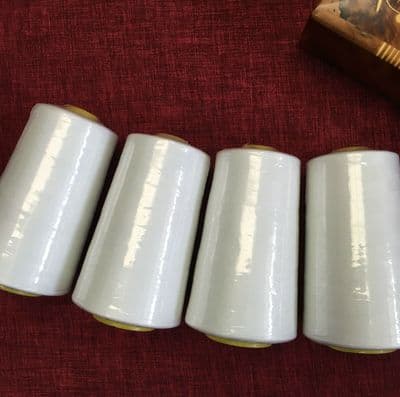 5 x Optic White Overlocking Sewing Machine Polyester Thread ~5000 Yard Cones X 5