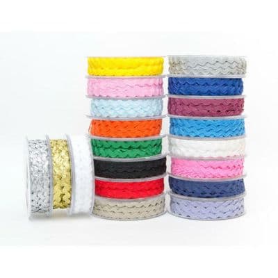 9mm RIC RAC Ribbon/Braid/Trim RICRAC *MASSIVE 20 Metre Reel*All Colours*UK STOCK