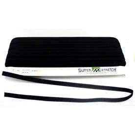 BLACK/WHITE CORDED ELASTIC 16 CORD (12MM) -VARIOUS LENGTHS