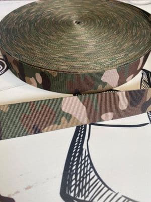 Camouflage Camo  Army Print Polypropylene Strap Webbing, BELTS, LANYARDS,STRAPS