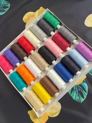 Coats moon thread polyester 120s -cotton sewing hand machine 1000y x24 assorted