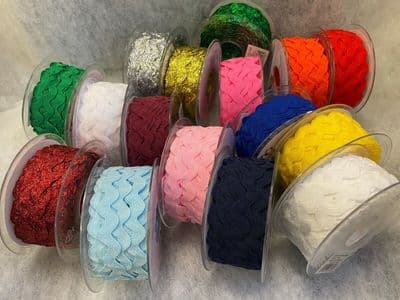 Large Jumbo 13mm RIC RAC Ribbon/Braid/Trim~Various Colours & Lengths  ~UK STOCK