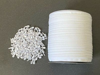 No.5 White Continuous Zip Chain & Autolock Sliders-Various lengths~ Upholstery