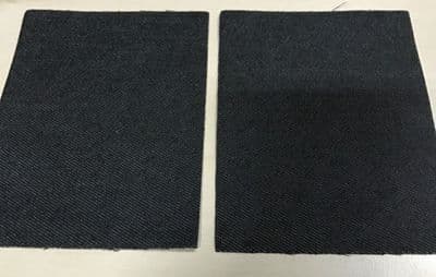 PAIR OF DENIM IRON-ON DENIM PATCHES JEANS REPAIR BLACK