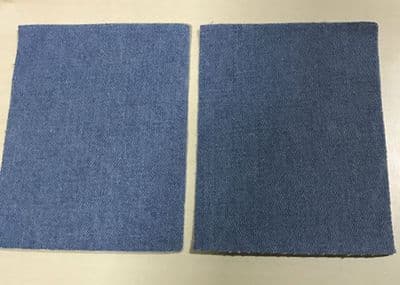 PAIR OF DENIM IRON-ON DENIM PATCHES JEANS REPAIR -LIGHT BLUE