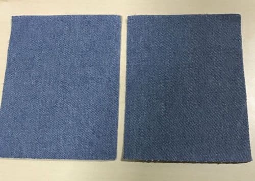 PAIR OF DENIM IRON-ON DENIM PATCHES JEANS REPAIR -LIGHT BLUE