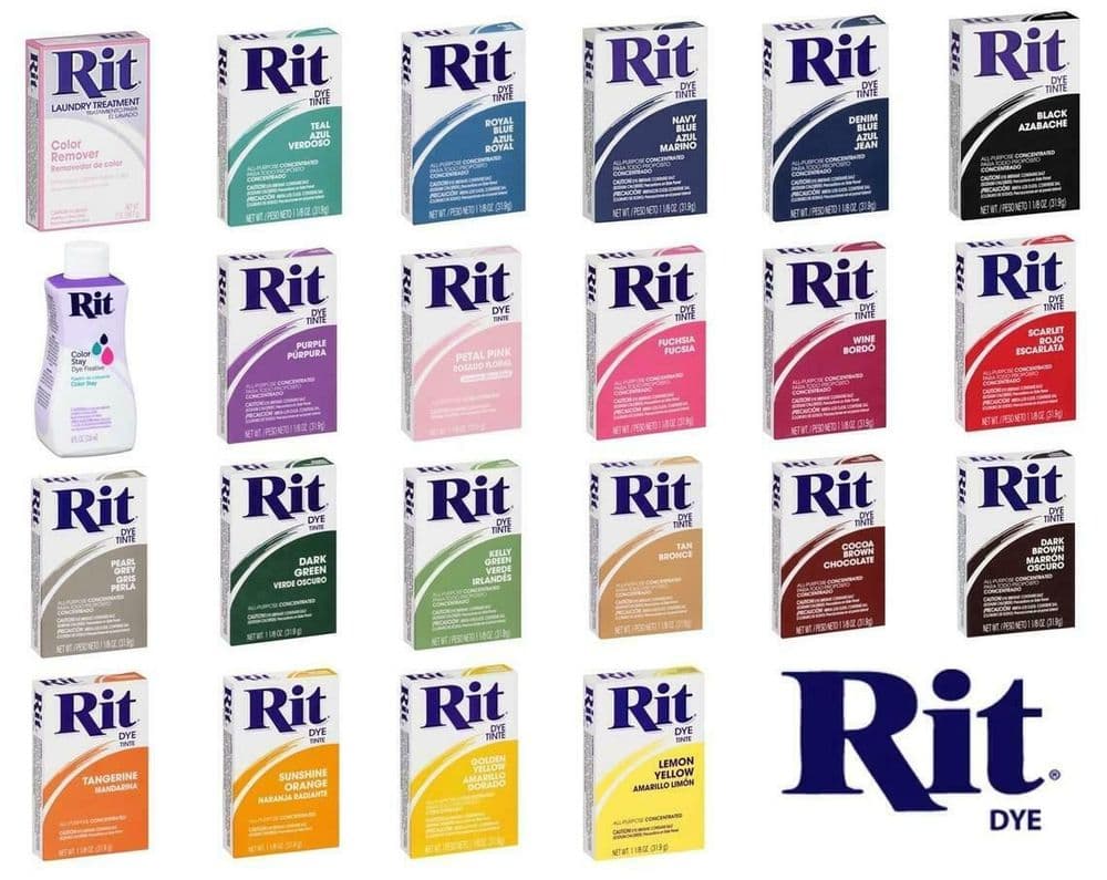 Rit Dye For Fabrics & Plastics Various Colours Powder Dye