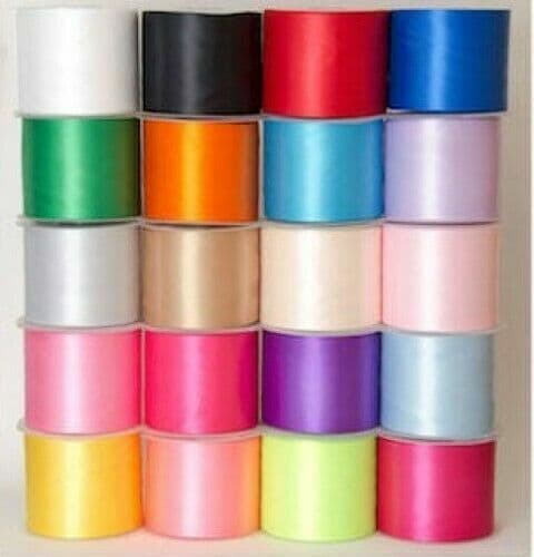 Satin Ribbon Extra Wide Sash 4 inch 100mm 20 Colours Wedding Hen Nights ...