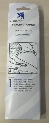 Whitecroft Dressmakers Tracing Paper~5 Multi Coloured Sheets Each 165mm x 495mm
