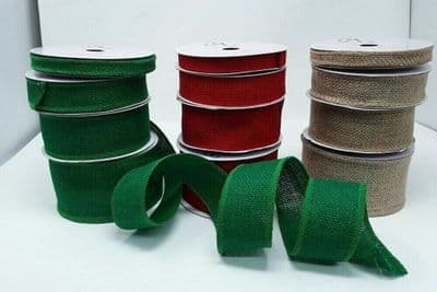 Wired Edge Burlap Ribbon Hessian Jute Rustic~WEDDINGS~BOWS~DISPLAYS~XMAS