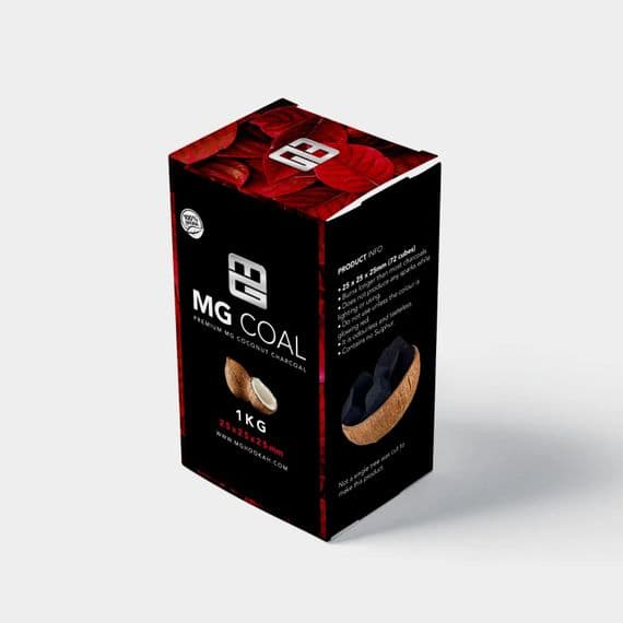 MG Hookah Charcoal Box 1kg 25mm Cubes