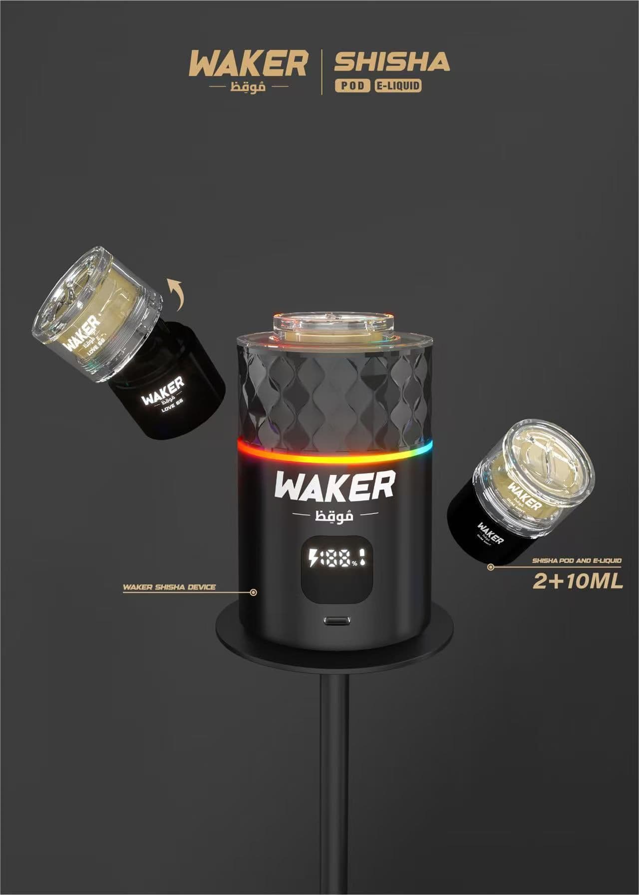 Waker Shisha E Hookah and Flavour POD