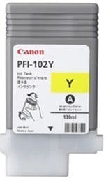 Canon iPF605 Yellow Ink Cartridge - Genuine Canon PFI-102Y Ink Cartridge - Genuine 0898B001AA