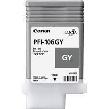 Canon iPF6450 Grey Ink Cartridge - Genuine Canon PFI-106GY Grey Ink - 6630B001AA