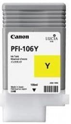Canon iPF6450 Yellow Ink Cartridge - Genuine Canon PFI-106Y Yellow Ink  - 6624B001AA