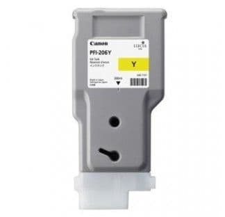 Canon iPF6450 Yellow Ink Cartridge - Genuine Canon PFI-206Y Yellow Ink - 5306B001AA