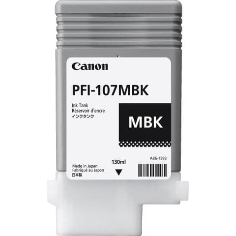 Canon iPF685 Matte Black Ink Cartridge - Genuine Canon PFI-107MBK Ink Cartridge - Genuine 6704B001AA