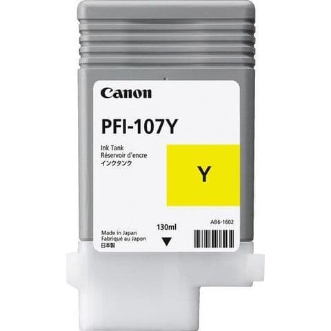 Canon iPF685 Yellow Ink Cartridge - Genuine Canon PFI-107Y Ink Cartridge - Genuine 6708B00111