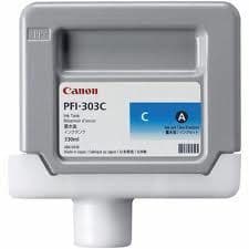 Canon iPF820 Cyan Ink Cartridge - Genuine Canon PFI-303C Cyan Ink - 2959B001AA