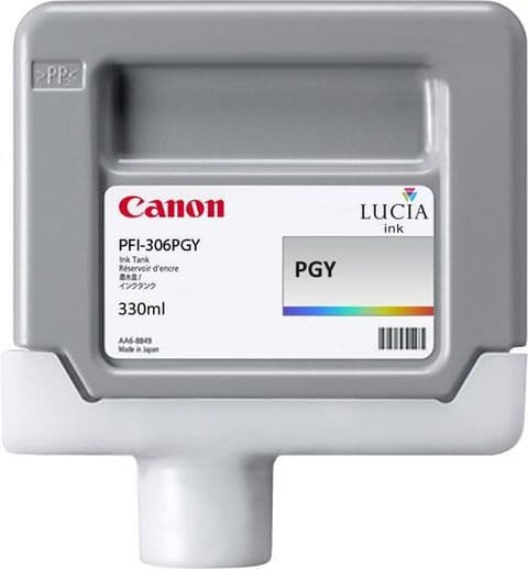 Canon iPF9400 Photo Grey Ink Cartridge - Genuine Canon PFI-306PGY - 6667B001AA