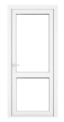 Fully Glazed uPVC Back Door & Midrail
