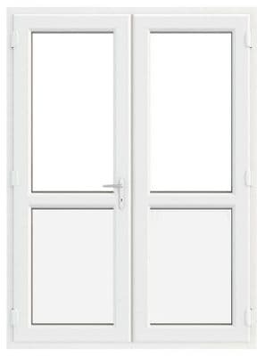 uPVC Half Glazed French Doors