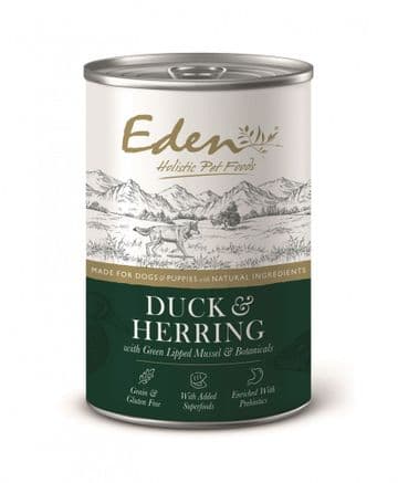 12 x 395g Eden Gourmet Duck & Herring