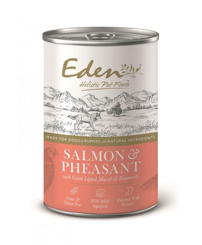 12 x 395g Eden Gourmet Salmon & Pheasant