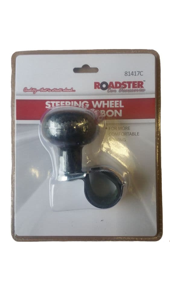 Steering Wheel assistant Knob Carbon Forklift HGV Lorry