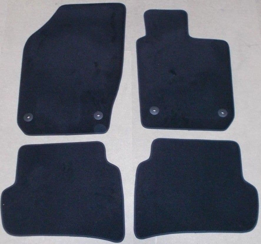 GENUINE SEAT 6J VW POLO 6R 6C FRONT REAR BLACK FLOOR CARPET MATS SET