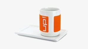 VW UP KAHLA CUP & SAUCER SET – GENUINE VOLKSWAGEN UP COLLECTION MERCHANDISE