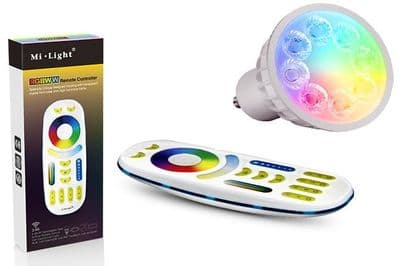 ....4W GU10 RGB+CCT LED Spotlight colour changing remote control cool white warm