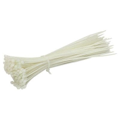 100x CABLE TIES 200X4.8mm NATURAL