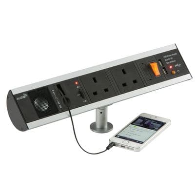 13A 2G POWER STATION WITH BUILT IN SPEAKER AND USB CHARGER PORTS kitchen