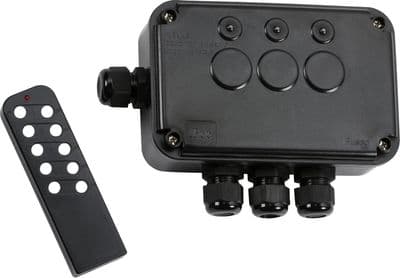 13A 3G Remote Controlled Switch Box IP66 BLACK